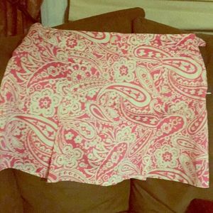 Fun pink/white skirt with shorts FINAL PRICE